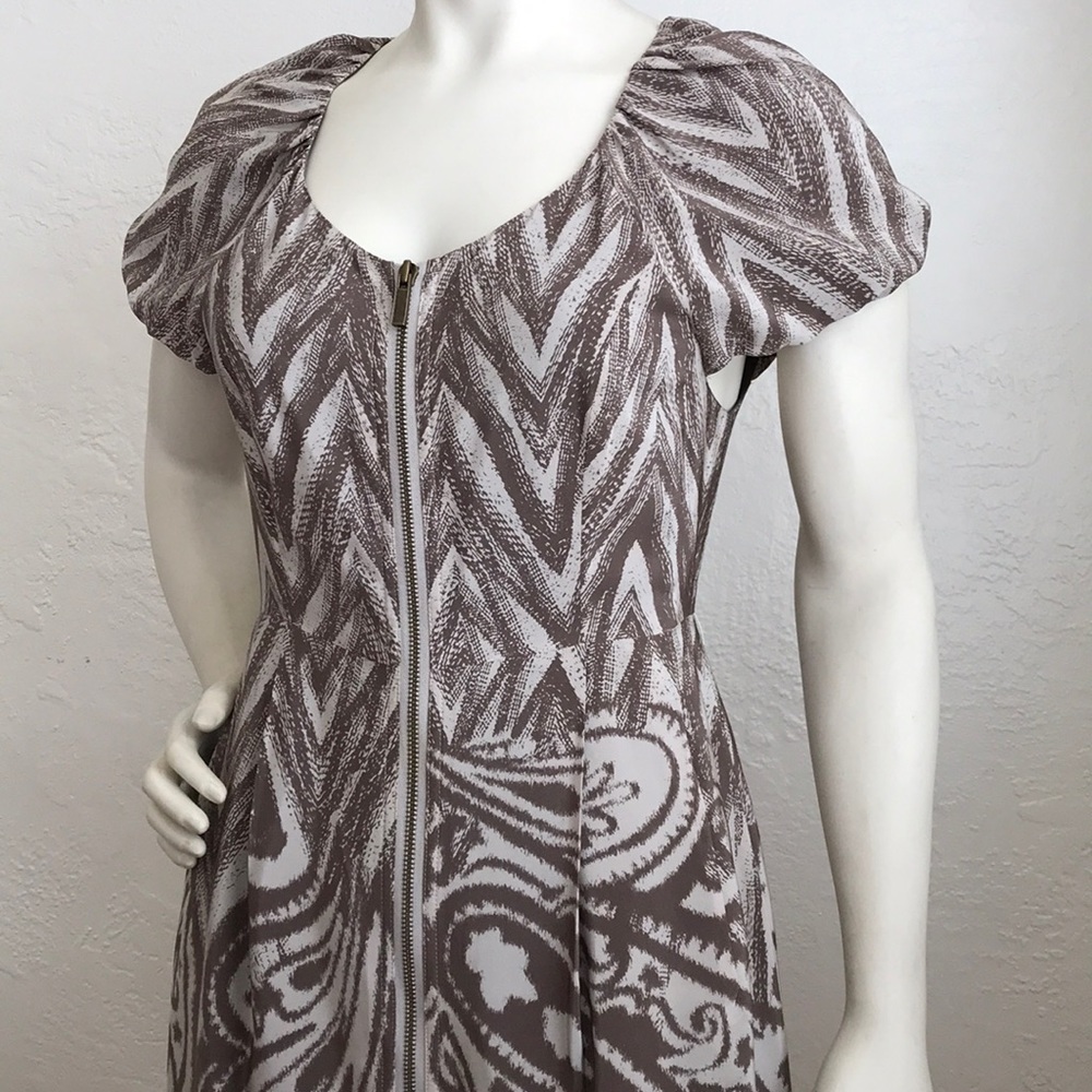 Tibi Silk Multi-Print 2 Way Front Zip Lined Mini - image 2